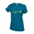 Damen T-Shirt VB Evolution azur/neongelb S