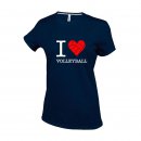 Damen T-Shirt VB I love VBall navy/wei XL