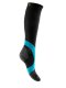Bauerfeind Sportstrumpf Sports Compression Socks Ball & Racket (15-20mmHG) schwarz/azur XL kurz