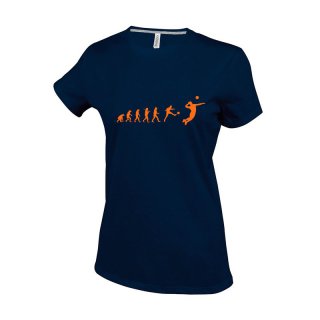 Damen T-Shirt VB Evolution navy/neonorange S