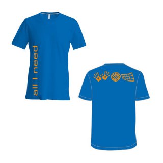 Herren T-Shirt VB All I need royal/orange XXL