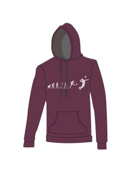 Hoodie Volleyball Evolution bordeaux/charcoal/grau L